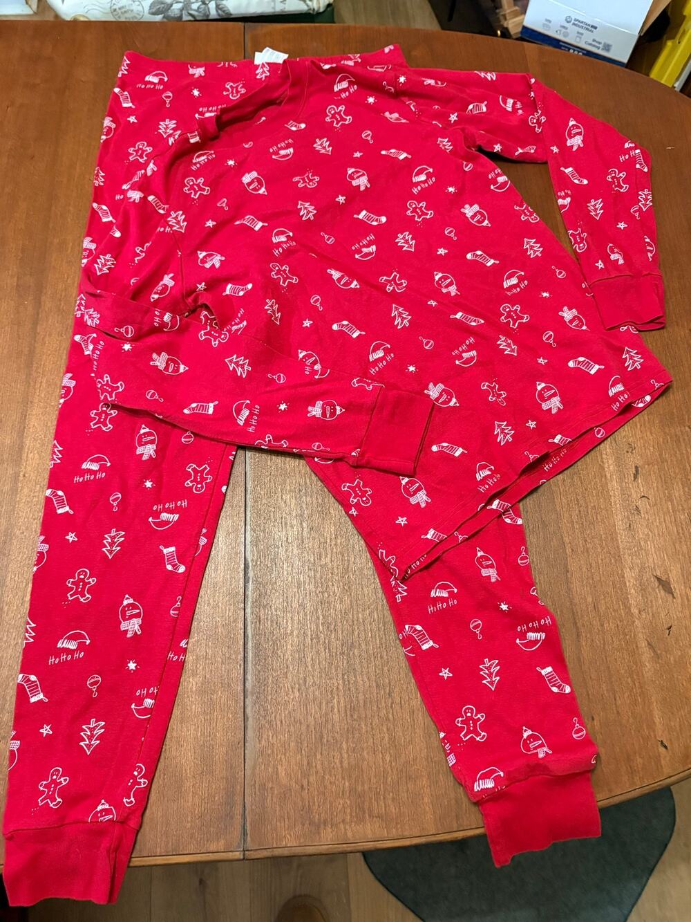 Carter's Women's Red Christmas Pajama Set Gingerbread Holiday Print Medium
